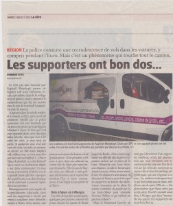 Article la Côte - Raphy's toll - 3 Juillet 2012