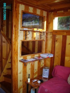 Paroi de chalet en bois  