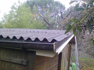 Remise en état toit de cabane - en onduline  